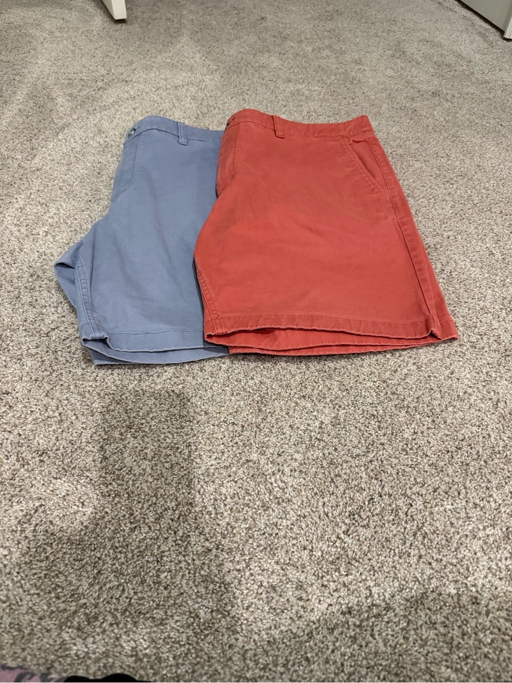 Hawker Rye Men's Shorts in Coral Red and Light Blue